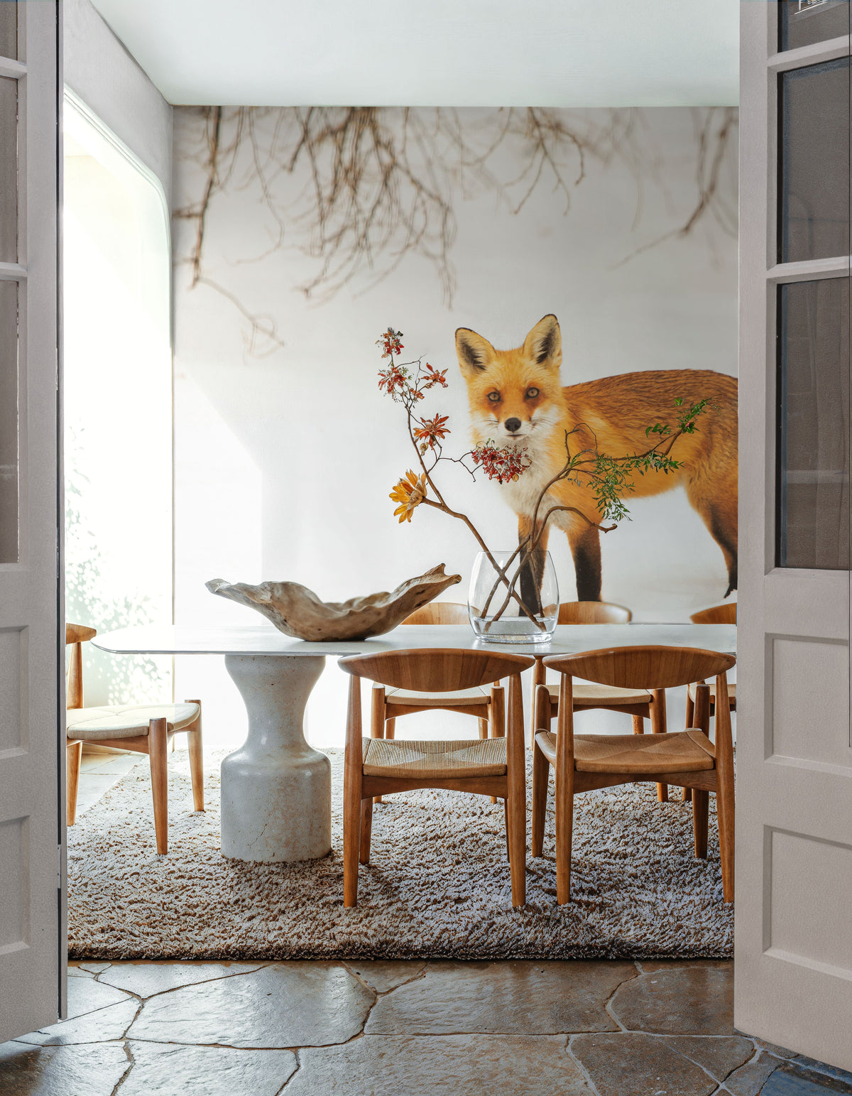 Red Fox IV Mural Wallpaper - room preview 05