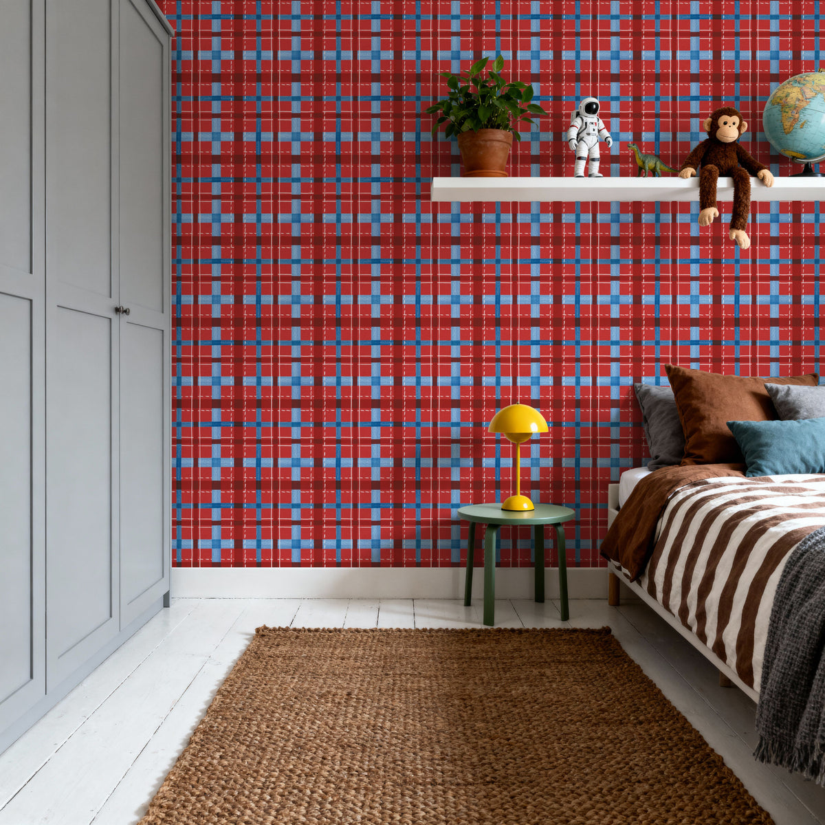 Seafood Shanty Red VI Mural Wallpaper - room preview 05