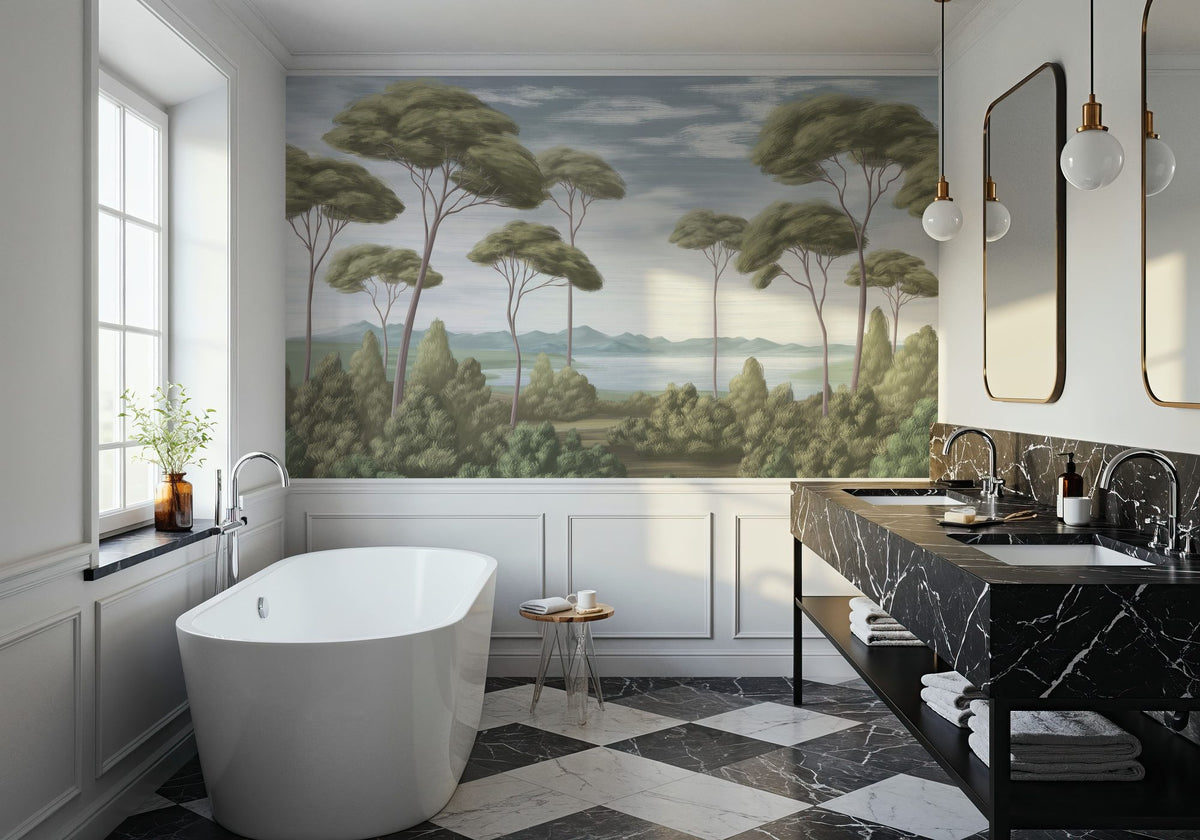 Verdant Horizon, New Day Mural Wallpaper - room preview 05