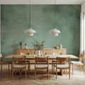 Soft Fog, Moss Green Mural Wallpaper - room preview 05