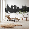 Ljubljana Slovenia Skyline Black & White Mural Wallpaper - room preview 05