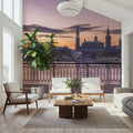 Riverside Twilight Mural Wallpaper - Neutral Tone - room preview 05