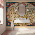 Old Map of Belgium, Netherlands and Germany, 1570 Mural Wallpaper - room preview 05