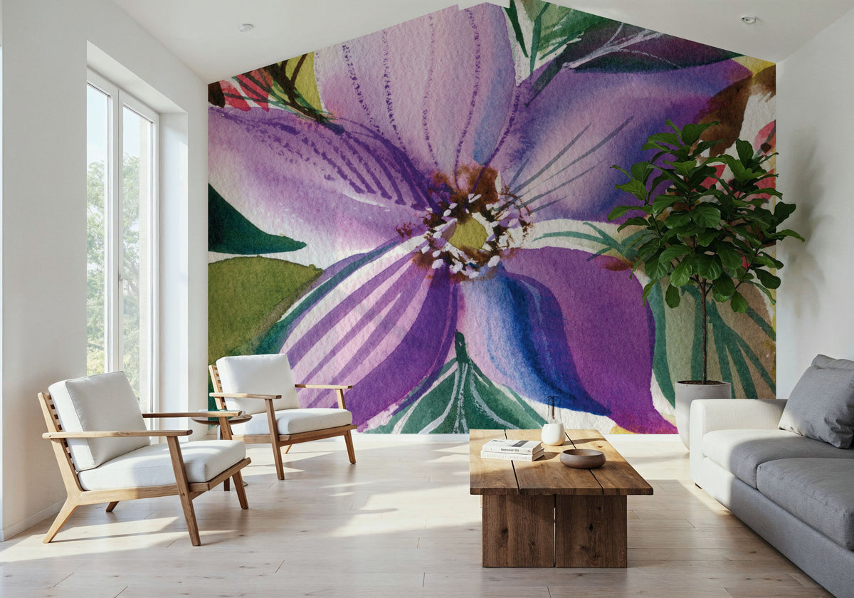 Floral Burst II Mural Wallpaper - room preview 05