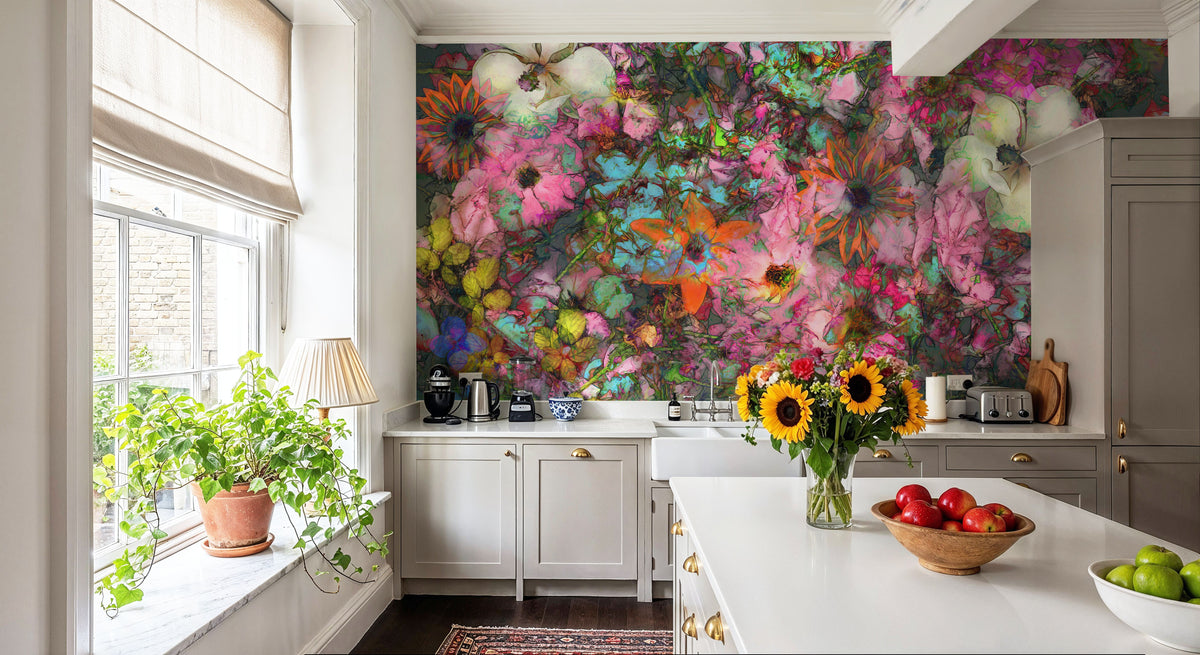 Rose Entanglement Mural Wallpaper - room preview 05