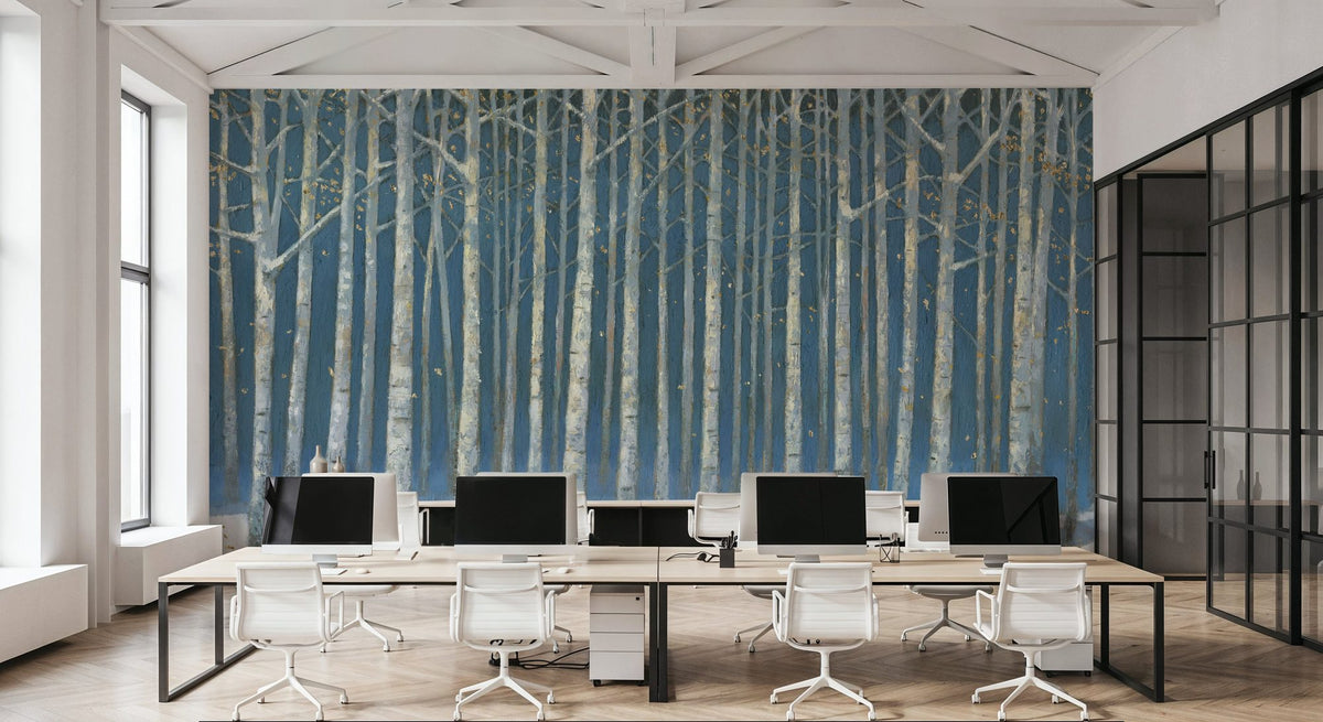 Shimmering Birches Mural Wallpaper - room preview 05