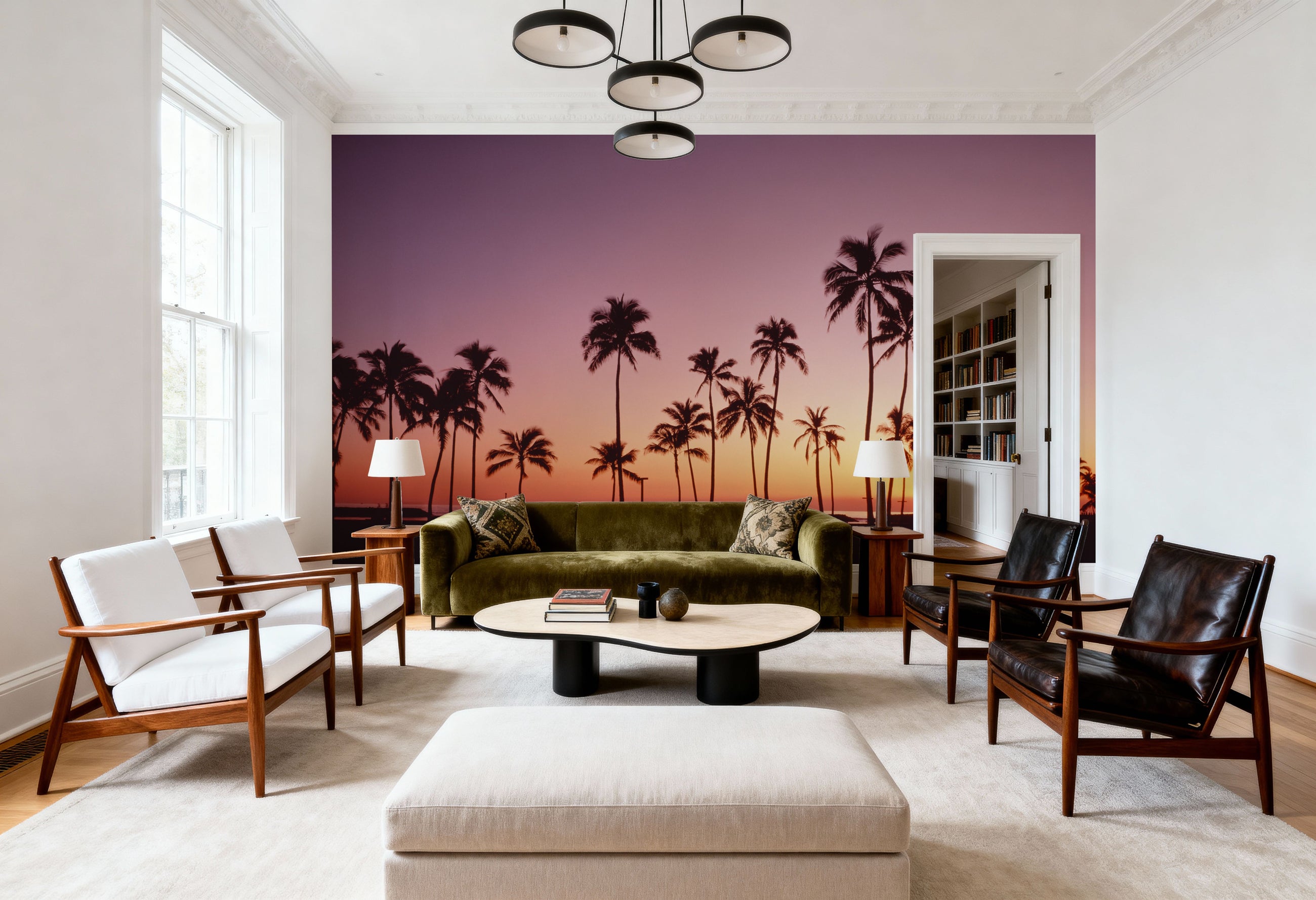 Amber Tropical Horizon Mural Wallpaper