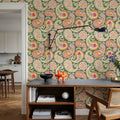 Harvest Paisley Green Mural Wallpaper - room preview 05