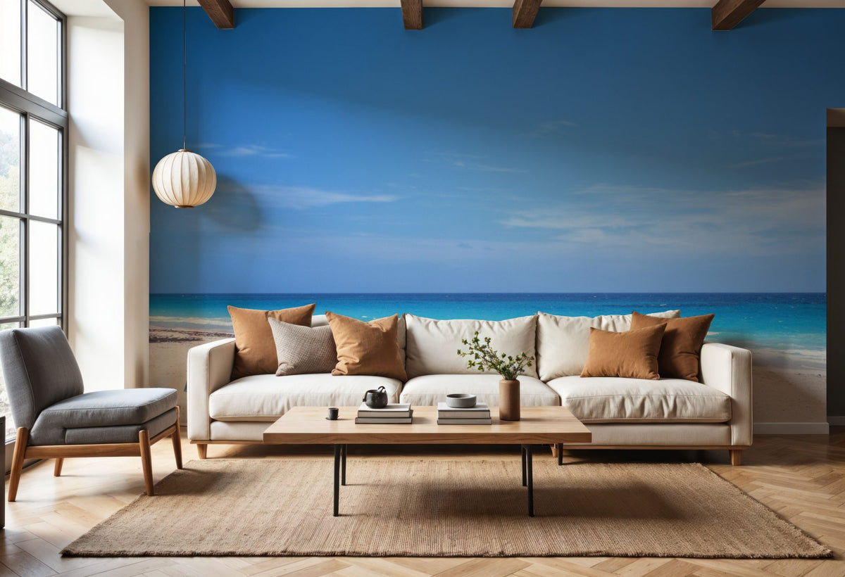 Serene Umbrella Shores Mural Wallpaper - room preview 05