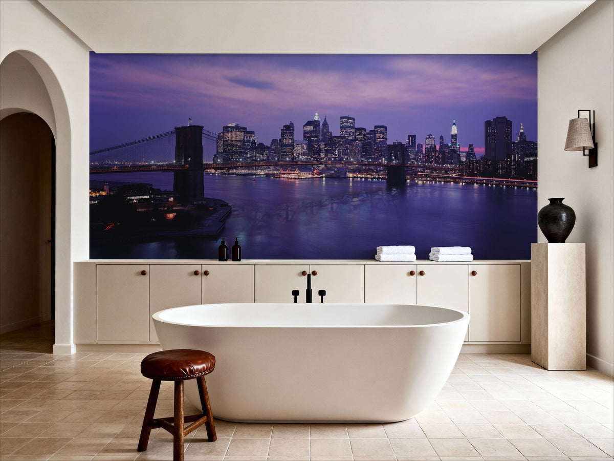 Twilight Bridge Horizon Mural Wallpaper - room preview 05