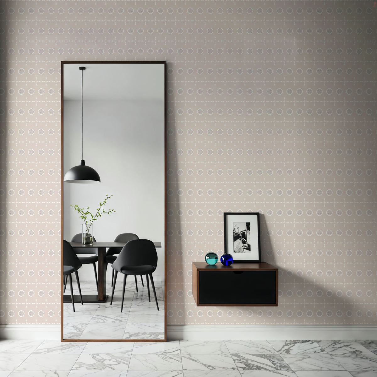Zelij Double Dot Mural Wallpaper - room preview 05
