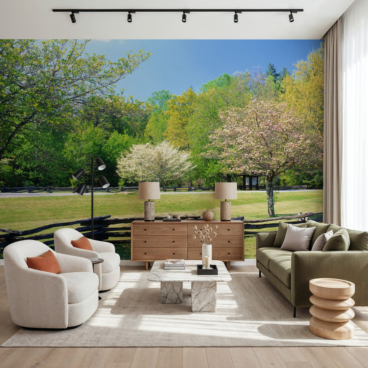 Davidson River Campground Mural Wallpaper - room preview 05