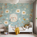Hedgehog Flowers Mural Wallpaper - room preview 05