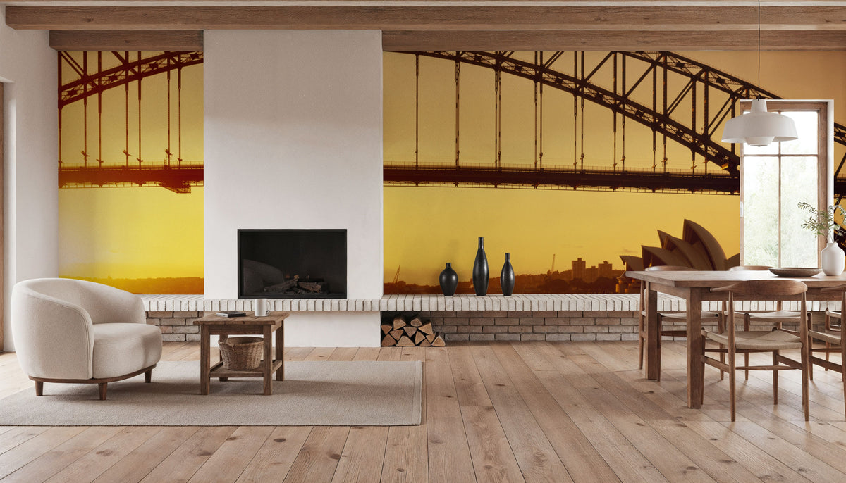 Golden Crossing Mural Wallpaper - room preview 05