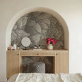 Chasing Dahlia Gray Mural Wallpaper - room preview 05