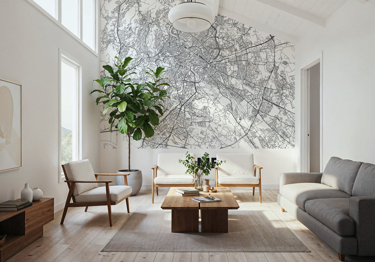Map of Rome Mural Wallpaper - room preview 05