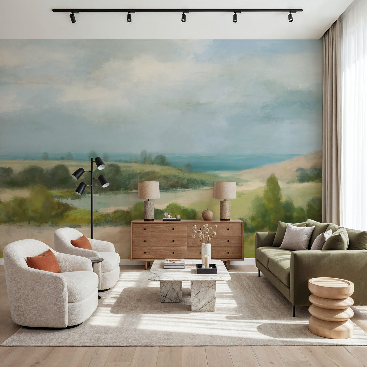 Quiet Coast Mural Wallpaper - room preview 05