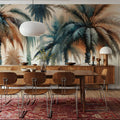 Palm Grove Watercolor Mural Wallpaper - room preview 05