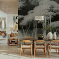 Seeing Through the Forest Green Mural Wallpaper - room preview 05