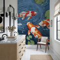Koi Fish Mural Wallpaper - room preview 05