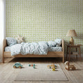 Mixed Green Circles Mural Wallpaper - room preview 05