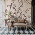 Bird Harmony, Amber Mural Wallpaper - room preview 05