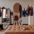 Ljubljana Slovenia Skyline Blue & Bronze Mural Wallpaper - room preview 05