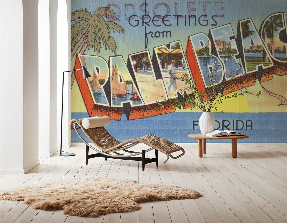 Greetings From Palm Beach Mural Wallpaper - room preview 05