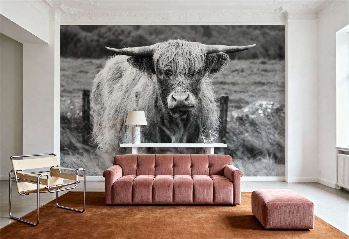Happy Highland Portrait Mural Wallpaper - room preview 05