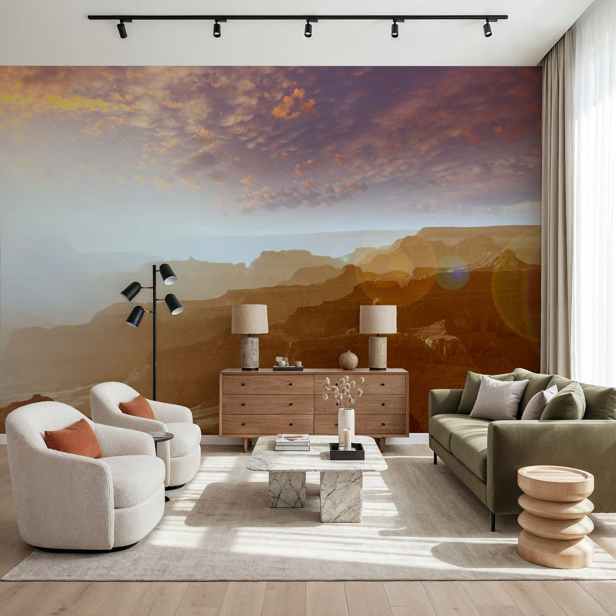 Grand Canyon Sunset Mist Mural Wallpaper - room preview 05