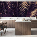 Shy Palm Leaves Mural Wallpaper - room preview 05