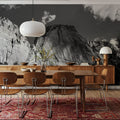 Kolob Canyons Black & White Mural Wallpaper - room preview 05