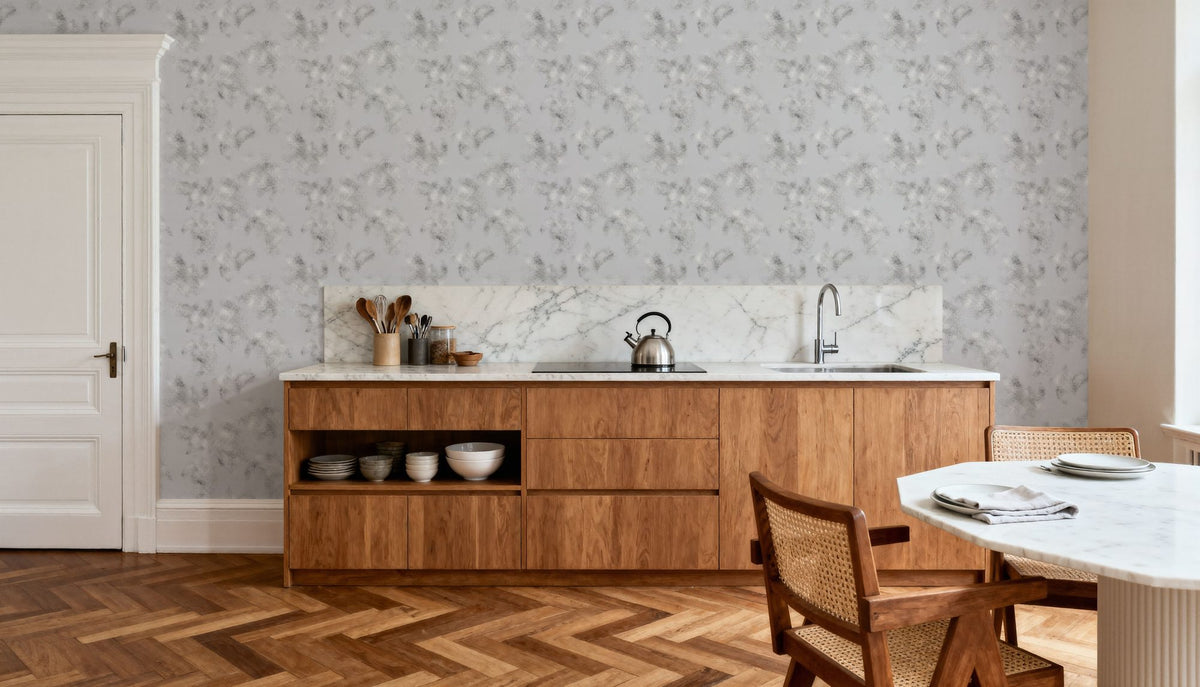 Silver Clouds Mural Wallpaper - room preview 05