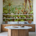Tropical Green Twilight Mural Wallpaper - room preview 05