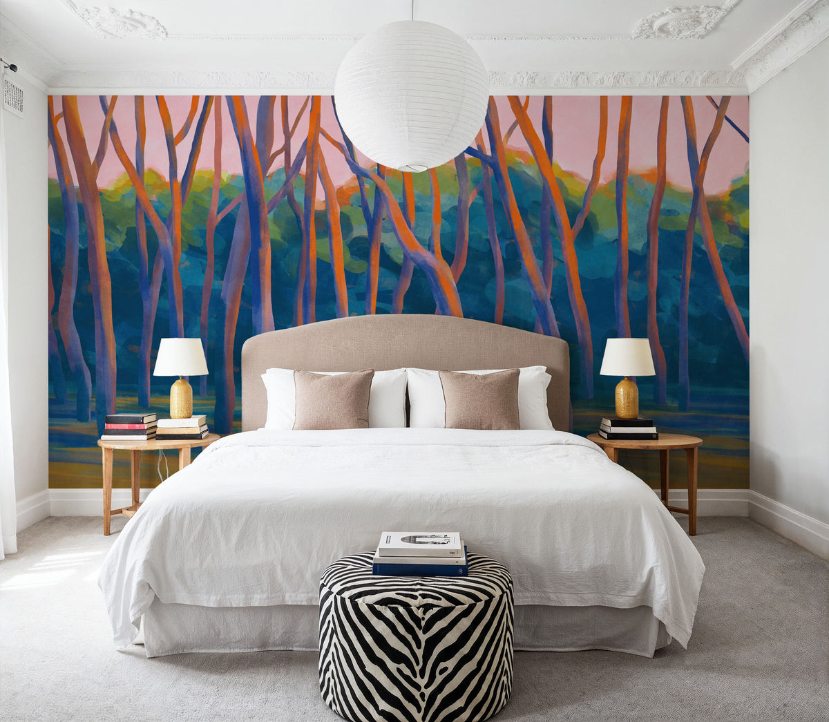 Dune Forest, Orange Mural Wallpaper - room preview 05