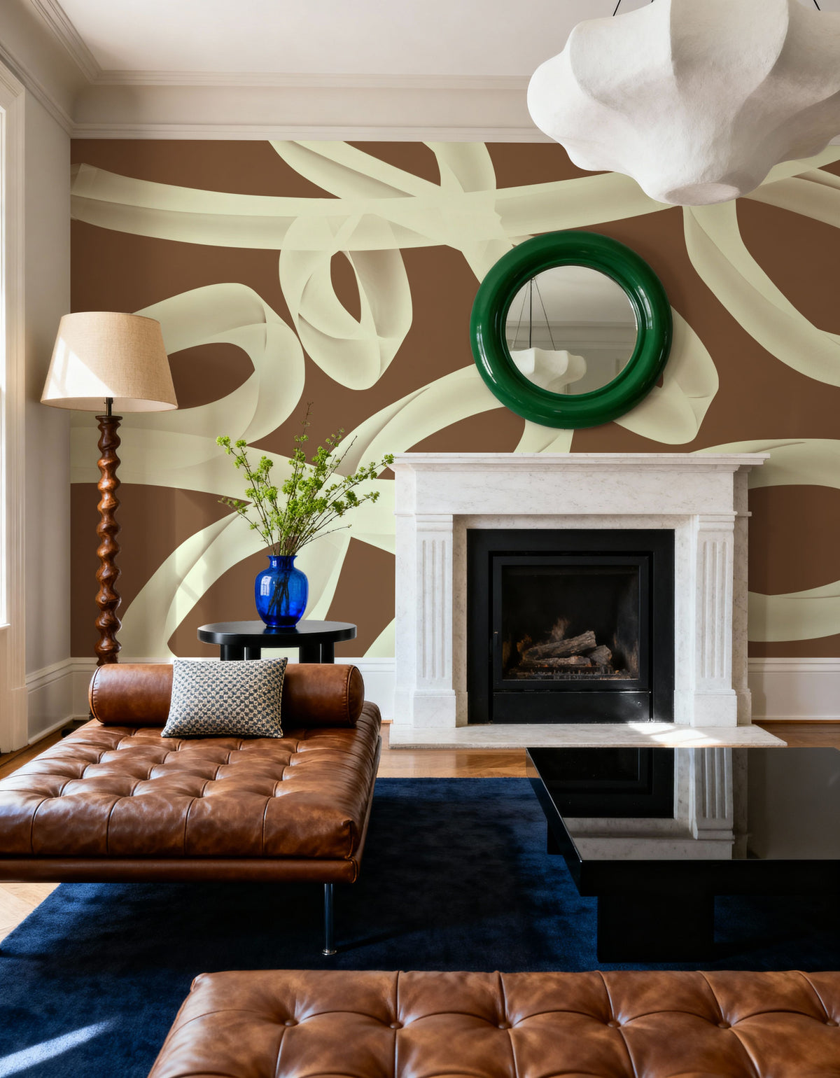 Modern Abstract `Nunc Yopie` Mural Wallpaper - room preview 05