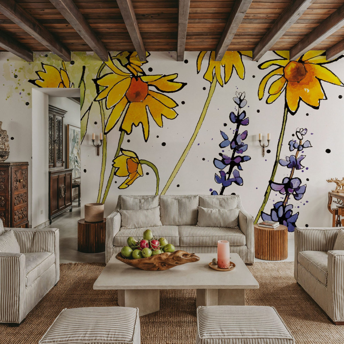 Wild Wild Lupine Mural Wallpaper - room preview 05