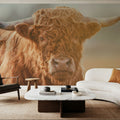 Highland Cow Pastures II Mural Wallpaper - room preview 05