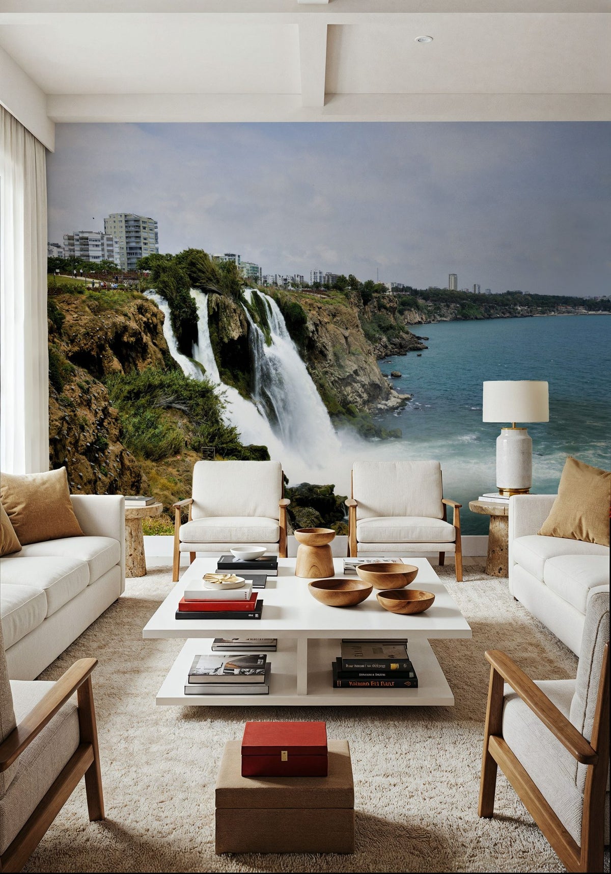 Coastal Cascade Mural Wallpaper - room preview 05