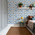 Sharks of the World Pattern Mural Wallpaper - room preview 05
