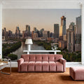 Riverside Skyscrapers Golden Metropolis Mural Wallpaper - room preview 05