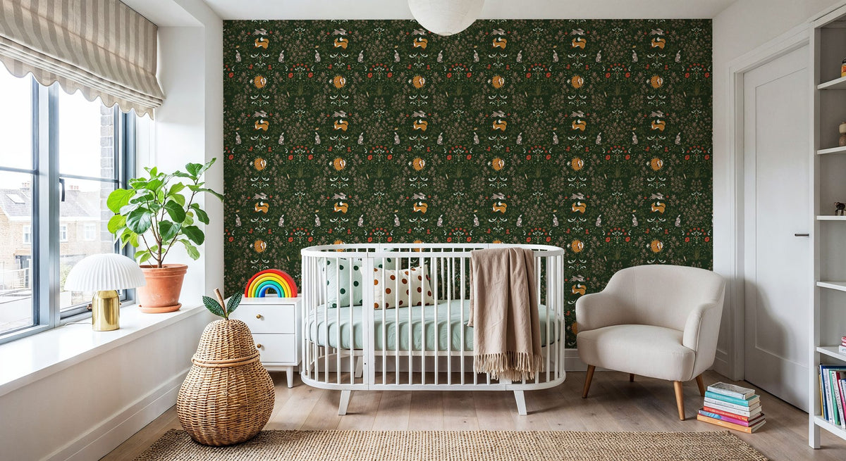 Friends Forever, Forest Green Mural Wallpaper - room preview 05