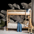 Flower Dreams BW I Mural Wallpaper - room preview 05