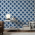 Seafood Shanty White on Blue I Mural Wallpaper - room preview 05
