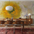 White Poppy Bit Mural Wallpaper - room preview 05
