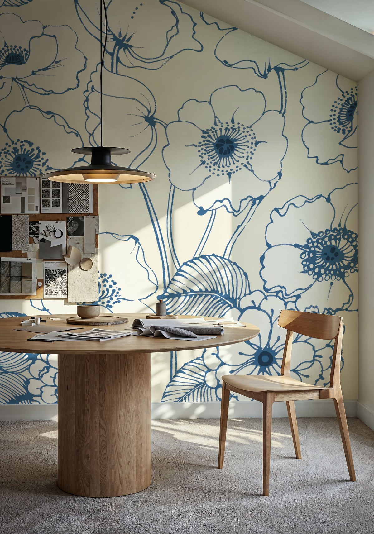 Pen and Ink Flowers I Mural Wallpaper - room preview 05