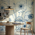 Pen and Ink Flowers I Mural Wallpaper - room preview 05