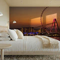 Sunset Ferris Wheel Mural Wallpaper - room preview 05