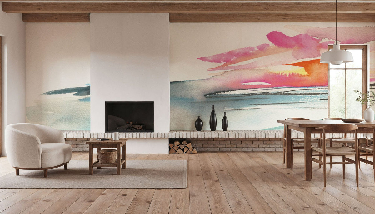Coastal Sunset Mural Wallpaper - room preview 05