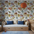 Vibrant Coral Reef, Grey Mural Wallpaper - room preview 05